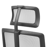 Appui-tête réglable en hauteur avec revêtement en maille du Siège de bureau de qualité professionnelle ARCEO B en noir de hjh OFFICE