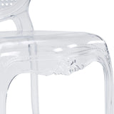 Structure en plastique transparent avec ornements de la Chaise à quatre pieds CRISTALIO de hjh LIVING