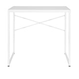 Bureau blanc EASY UP H I avec structure minimaliste et traverse en X de hjh OFFICE – vue à 360° (vue de face 0°)