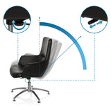Réglage de la hauteur, fonction pivotante et mécanisme d'inclinaison du Fauteuil de salon SHAKE 300 en noir de hjh OFFICE