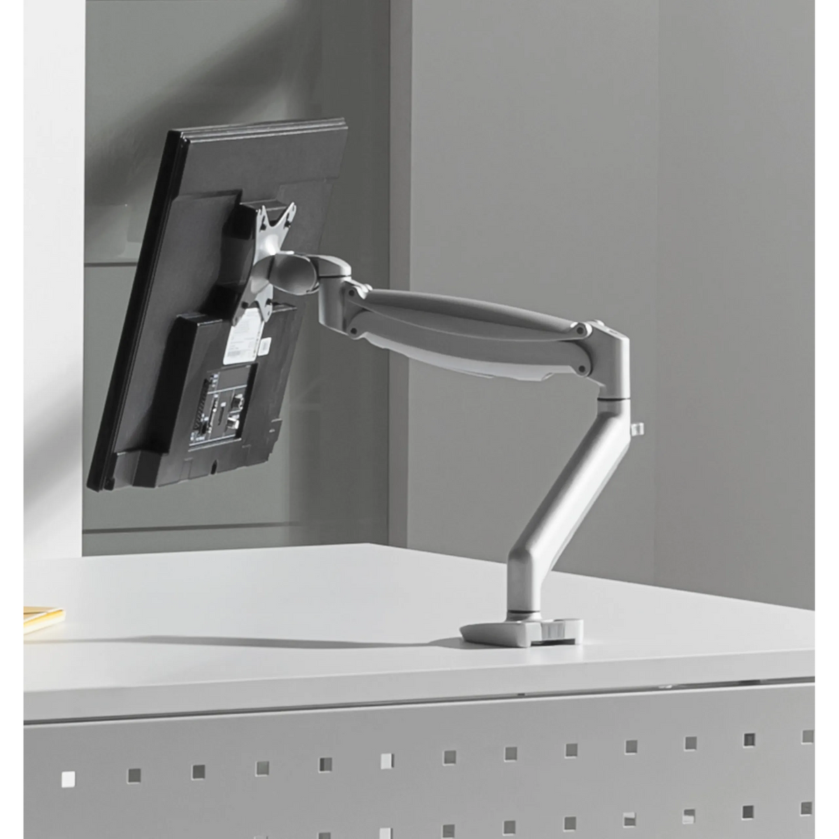 Bras d'écran flexible argenté des Accessoires CPSA de hjh OFFICE PRO