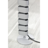 Spirale pour câbles verticale argentée des Accessoires CKVE avec socle et câble de hjh OFFICE PRO