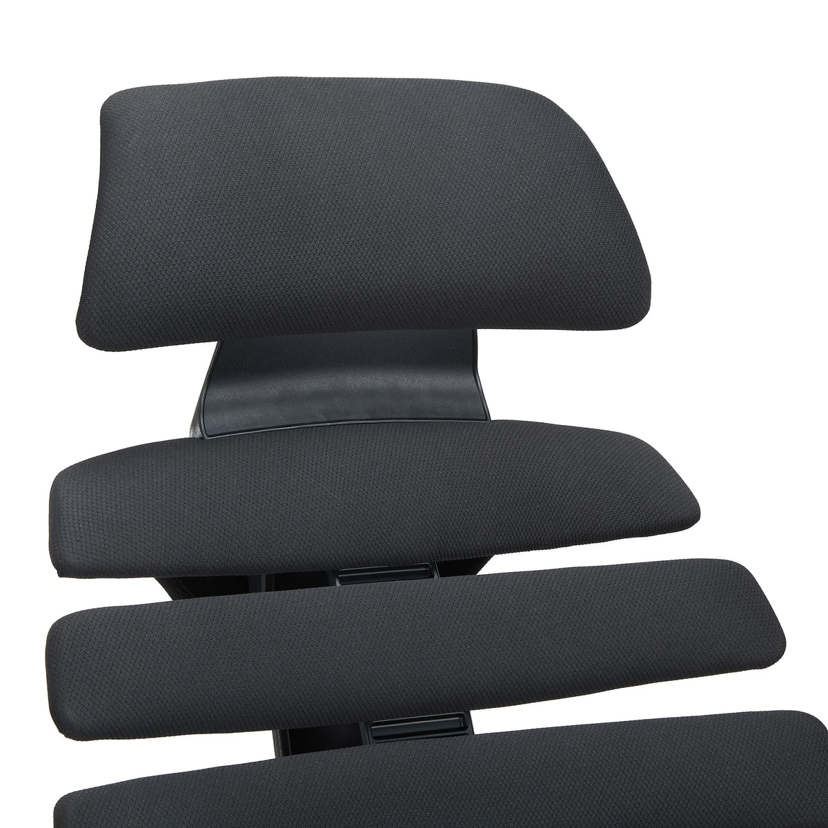 Appuie-tête et dossier rembourrés en tissu noir du siège de bureau de qualité professionnelle ERGO LINE II PRO de hjh OFFICE
