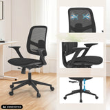 Siège de bureau à domicile Malio en noir avec dossier en maille et pied réglable en hauteur de hjh OFFICE (image générée par IA)