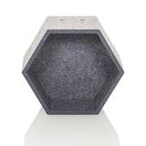 Cloison de séparation hexagonale en feutre gris FLEXMIUT STORE S de hjh OFFICE – vue à 360° (vue de face 0°)