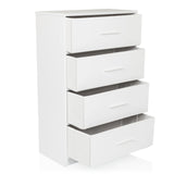 Commode blanche ESTORIA avec quatre tiroirs et poignées simples de hjh LIVING