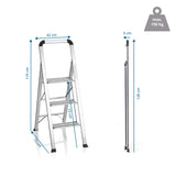 Dessin dimensionnel de l'Échelle pliante SOLID V avec une hauteur de 119 cm et une largeur de 42 cm de hjh OFFICE