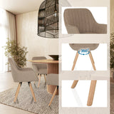 Chaise rembourrée beige SCANDI SOFT avec fonction pivotante à 360 degrés et pieds en bois de hjh LIVING