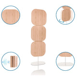 Cloisons de séparation acoustiques pivotantes FLEXMIUT W en beige sur un pied de hjh OFFICE