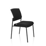 Chaise à quatre pieds K9 V PRO noire avec rembourrage sur l'assise et le dossier de hjh OFFICE – vue à 360° (vue de trois quarts avant 60°)