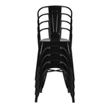 Chaises de bistrot noires empilables VANTAGGIO COMFORT avec dossier courbé de hjh OFFICE