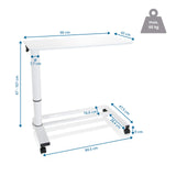 Dessin technique du Bureau assis-debout STAND II avec un plateau de 90 × 42 cm de hjh OFFICE