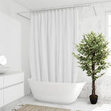 Plante artificielle verte FICUS dans un pot noir dans la salle de bain de hjh OFFICE
