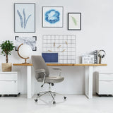 Siège de direction pour bureau à domicile THEO I gris avec dossier matelassé et roulettes de hjh OFFICE