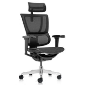 Siège de direction de luxe ERGOHUMAN SLIM ULTRA GEN2 avec revêtement en maille noire et appuie-tête de hjh OFFICE