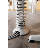 Spirale de câbles verticale argentée des Accessoires CKXE de hjh OFFICE PRO