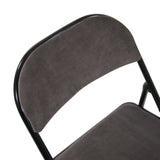 Dossier en tissu velours gris foncé de la Chaise pliante TUDELA I de hjh OFFICE