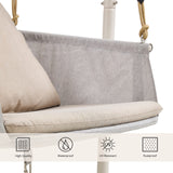 Rembourrage et housse en tissu beige du Fauteuil suspendu Skylo de hjh LIVING