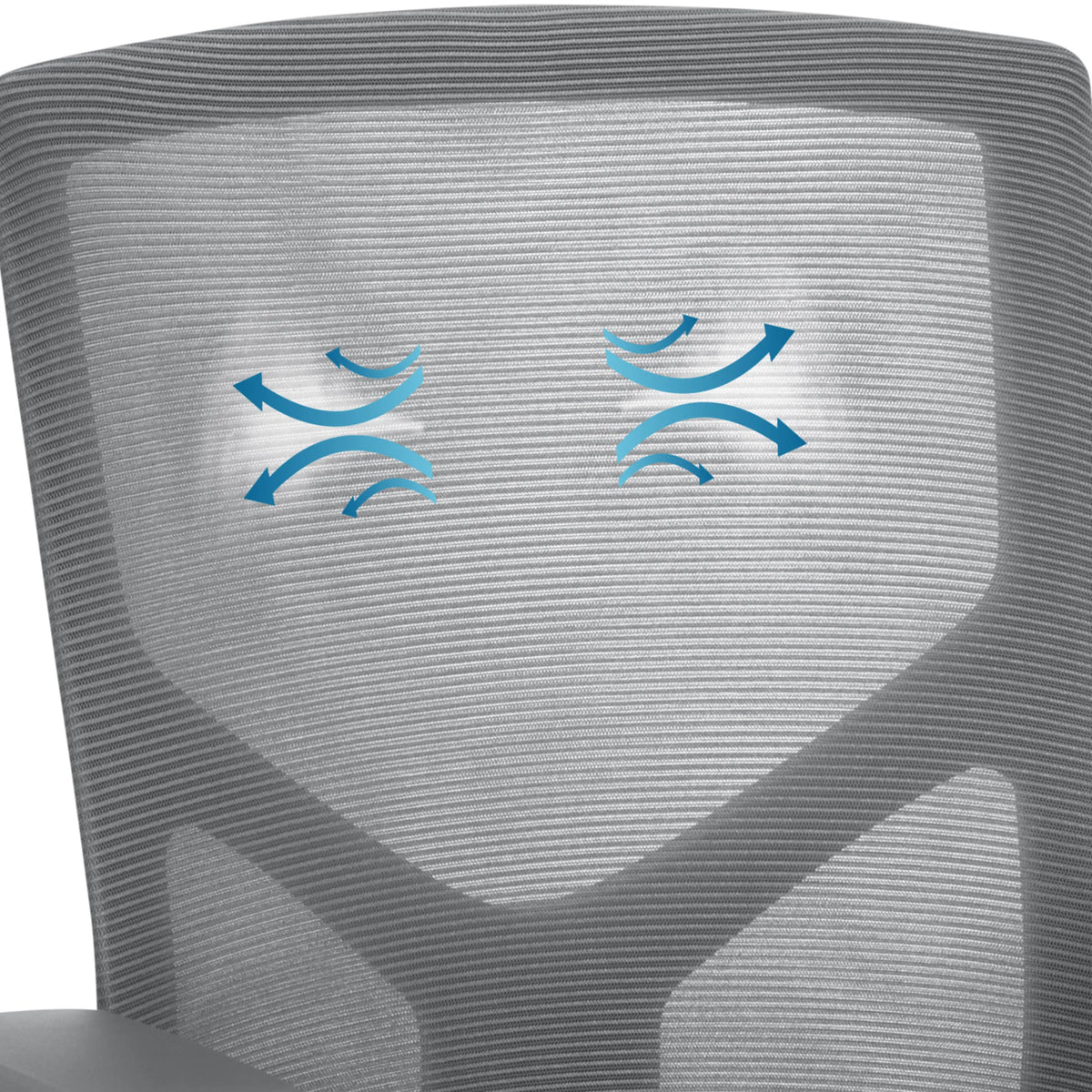 Dossier en maille respirante de la Chaises cantilever BRETON V W en gris de hjh OFFICE
