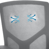 Dossier en maille respirante de la Chaises cantilever BRETON V W en gris de hjh OFFICE