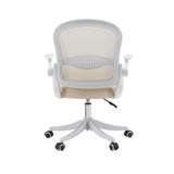 Arrière du siège de bureau à domicile Naluro en beige avec dossier en maille et pied en étoile blanc de hjh OFFICE