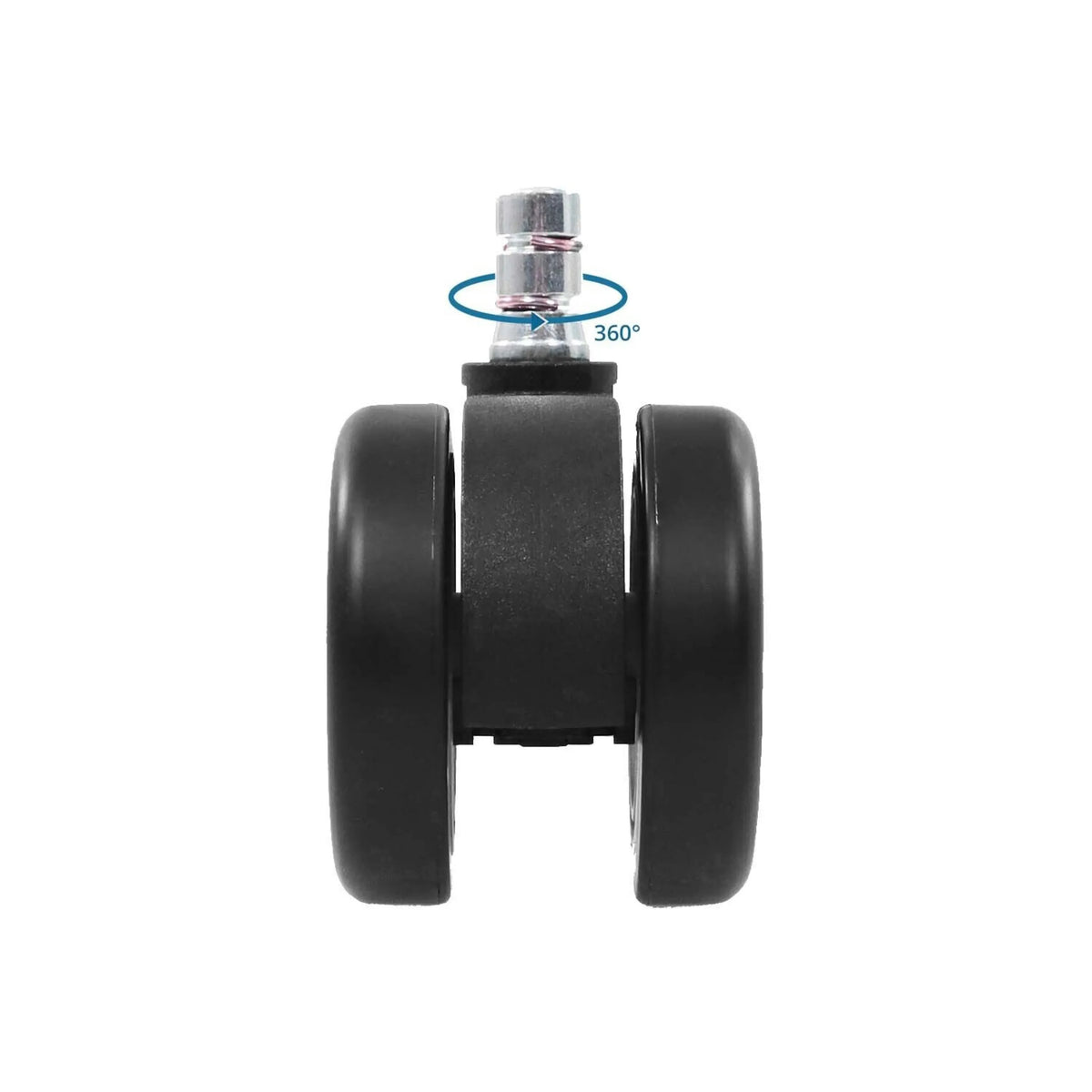 Joint pivotant à 360 degrés des roulettes 5x ROLO COLOR 60 11mm/60mm en noir pour sols durs de hjh OFFICE