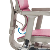 Verstellmechanismus der Rückenlehne des Luxus-Chefsessels ERGOHUMAN SLIM G GEN2 in Rosa von hjh OFFICE