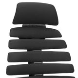 Dossier rembourré avec appui-tête du siège de bureau de qualité professionnelle ERGO LINE ECO en tissu noir de hjh OFFICE