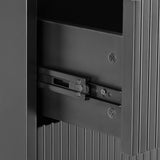 Coulisse à billes du tiroir de la commode KARBY K en noir de hjh LIVING