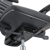 Dessous de l'assise avec leviers de réglage du siège de bureau de qualité professionnelle ERGO LINE II PRO en noir de hjh OFFICE