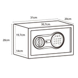 Dessin technique du Coffre-fort SAFE COMPACT III de 31 x 20 cm de hjh OFFICE