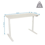 Dessin technique du Bureau réglable en hauteur électriquement STAND PRO de 140 × 70 cm de hjh OFFICE