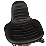 Assise noire avec nervures horizontales du Siège assis-debout TOP WORK 34 de hjh OFFICE