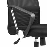 Accoudoir avec montant chromé du Siège de direction pour bureau à domicile PURE NET en noir de hjh OFFICE