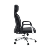 Siège de direction de qualité professionnelle VELVET ECO en noir avec piètement chromé et roulettes pour moquette de hjh OFFICE