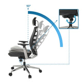 Mécanisme d'inclinaison avec angle de réglage de 90 degrés du Siège de bureau haut de gamme SPINIO ELITE L de hjh OFFICE