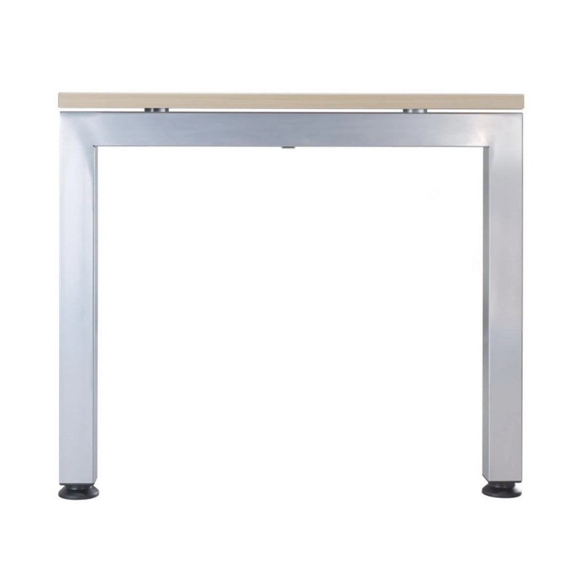 Piétement réglable en hauteur du bureau JAVA 8 S en argent avec plateau en chêne rustique de hjh OFFICE PRO