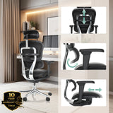 Appuie-tête et accoudoirs réglables du Siège de direction de luxe ERGOHUMAN ULTRA L GEN2 de hjh OFFICE