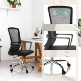 Siège de bureau à domicile STAR-TEC S en noir avec dossier en maille, accoudoirs et pied en étoile de hjh OFFICE