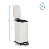 Dessin technique de la poubelle CLEAN SLIM avec un volume de 20 l et une hauteur de 85 cm de hjh OFFICE