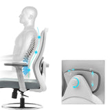 Support lombaire réglable de la Chaise de comptoir Top Work 44 W avec une profondeur de 1,2" de hjh OFFICE