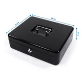 Vue dimensionnelle du Coffre à monnaie SAFE en noir avec 30 × 24 cm de hjh OFFICE