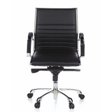 Siège de direction de qualité professionnelle PARMA 10 noir, surpiqûres croisées, base brillante à 5 roulettes de hjh OFFICE – vue à 360° (vue de face 0°)