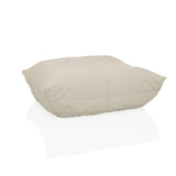 Poufs Sitzolo Podi beiges avec housse en tissu côtelé de hjh LIVING – vue à 360° (vue de face 15°)