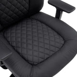 Rembourrage avec coutures de l'assise du siège pivotant XXL Pullmann Gen2 en similicuir noir de hjh OFFICE