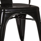 Sous-structure avec renfort de la Chaise de bistrot VANTAGGIO COMFORT en noir de hjh OFFICE