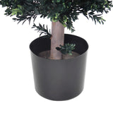 Pot de fleurs noir avec tronc et feuilles vertes de la Plante artificielle BUXUS de hjh OFFICE