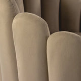 Revêtement en tissu beige avec détail de couture de la chaise de salle à manger SCALLORE de hjh LIVING