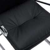 Assise matelassée en similicuir noir de la chaise cantilever Rovento V de hjh OFFICE