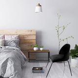 Chaise rembourrée noire VELVO avec des pieds fins en métal noir de hjh OFFICE